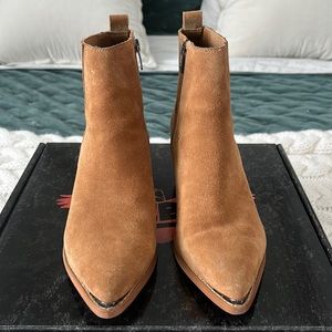 Mark Fisher tan suede bootie size 8